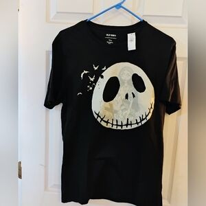Old Navy  Jack Skellington Nightmare Before Christmas Disney Black T-shirt
